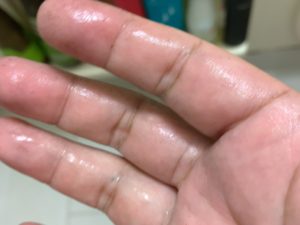 手は汚れませんでした