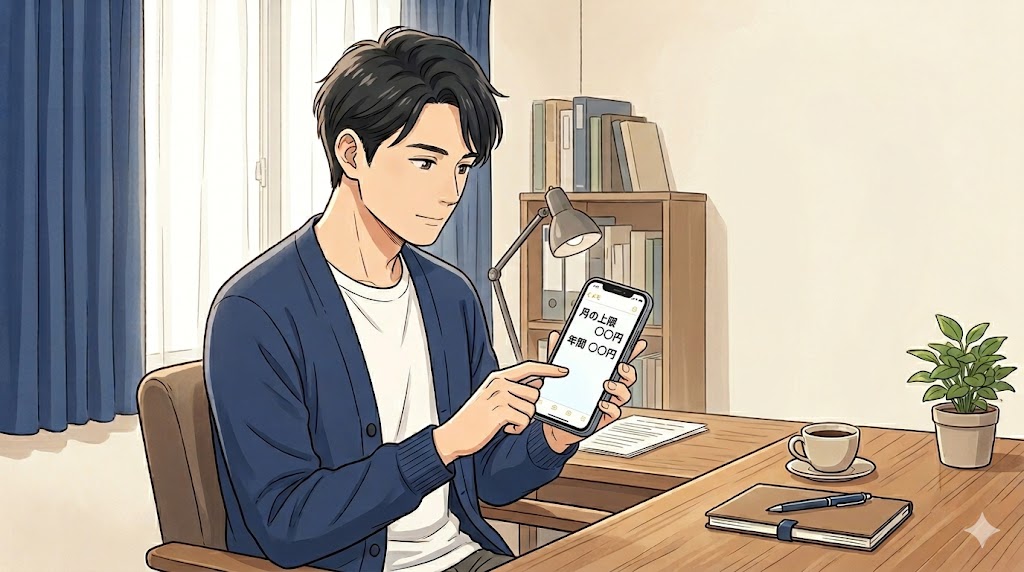 AGA初診前にスマホのメモに予算を書く30代男性|交渉の主導権を握るための準備