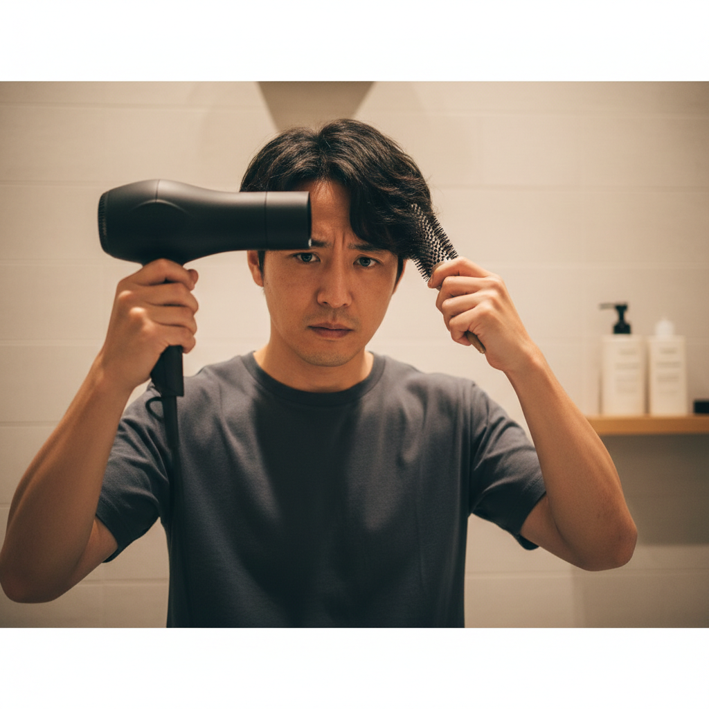 分け目を変えて薄毛を目立たなくする具体策：ローテと根元セット