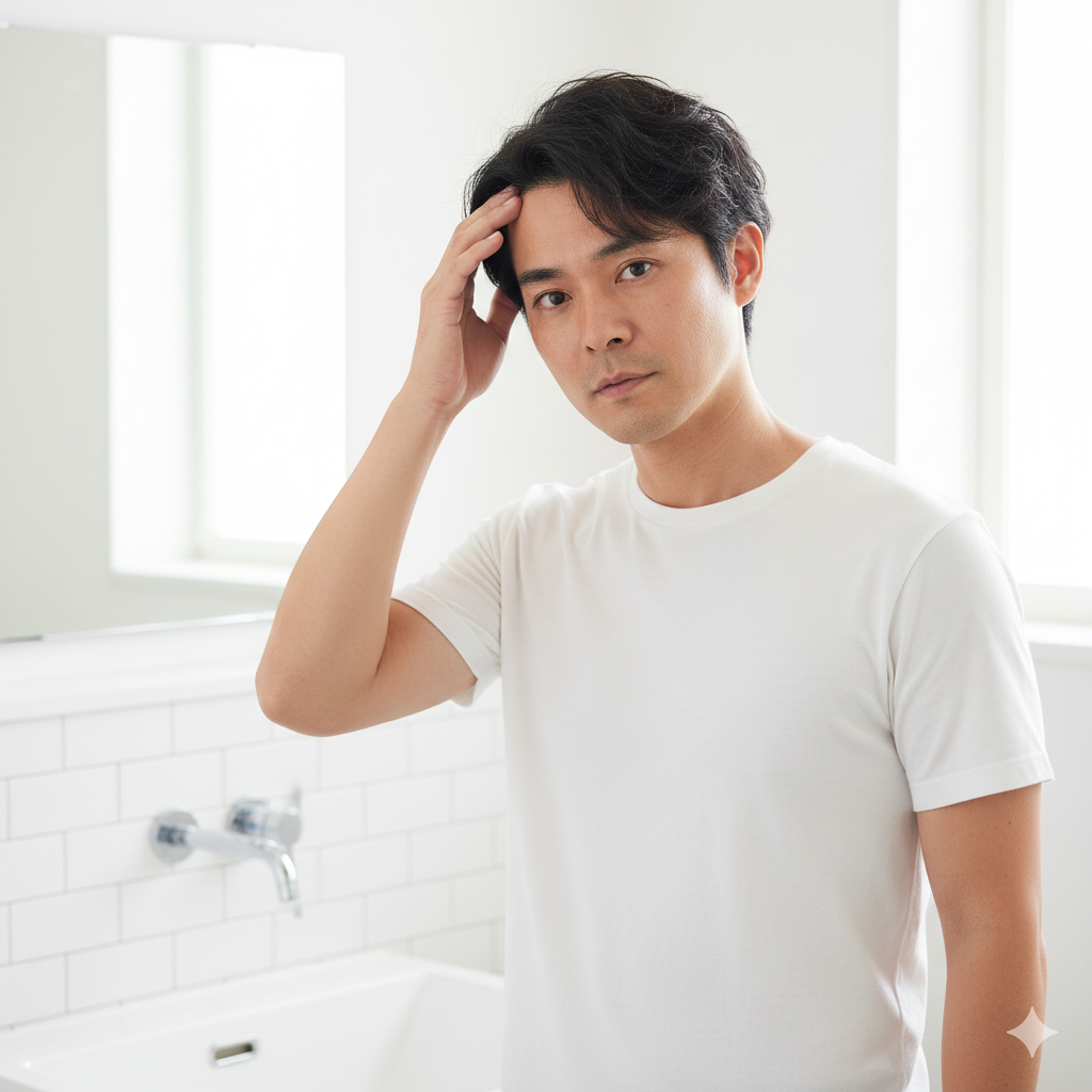 髪が細くなった原因がAGAかどうか、最初に見る3つのこと