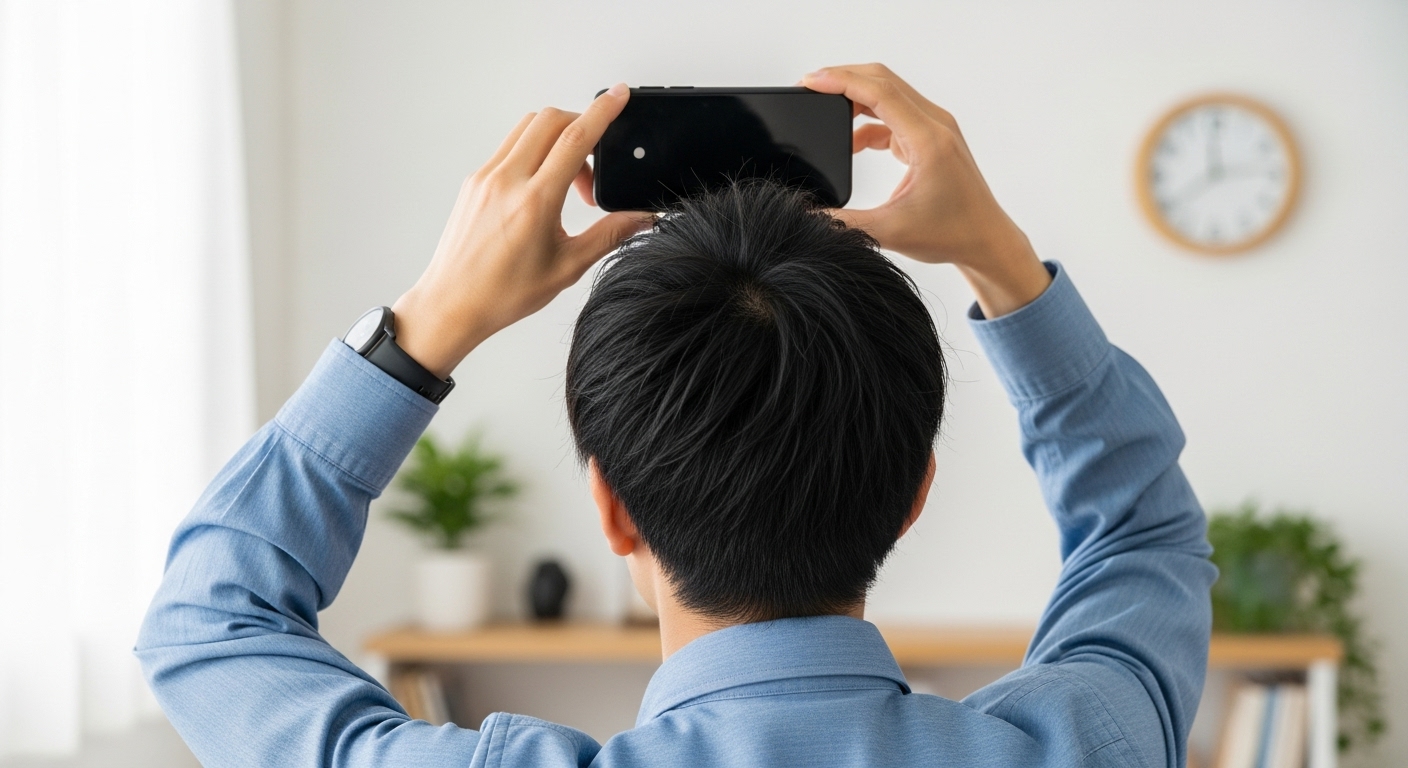 AGA診察前の写真の撮り方は？スマホで失敗しない手順