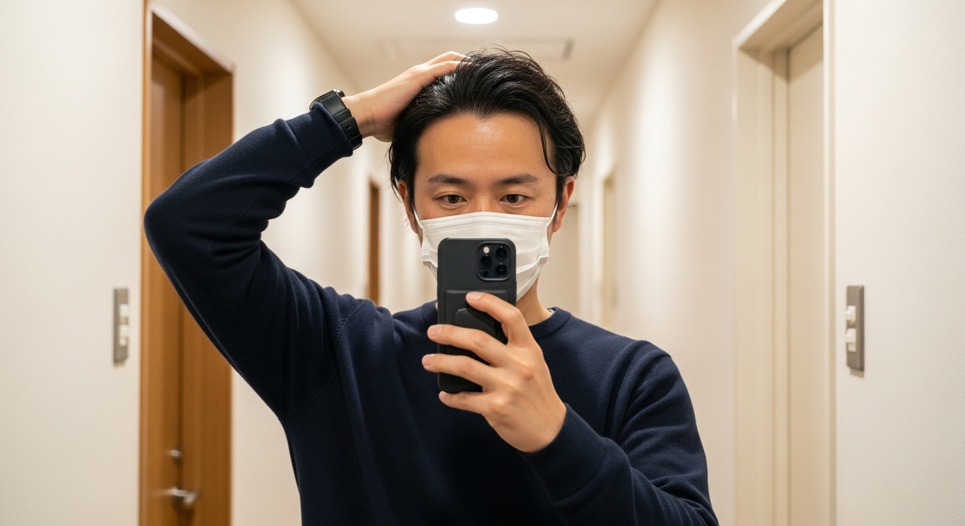 ウィッグのつむじを自然に見せる具体策：調整とカットの手順