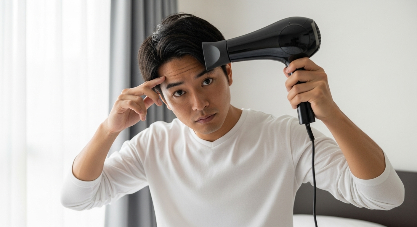 薄毛の証明写真でつむじ対策する手順：撮影前準備で“自然に整える”