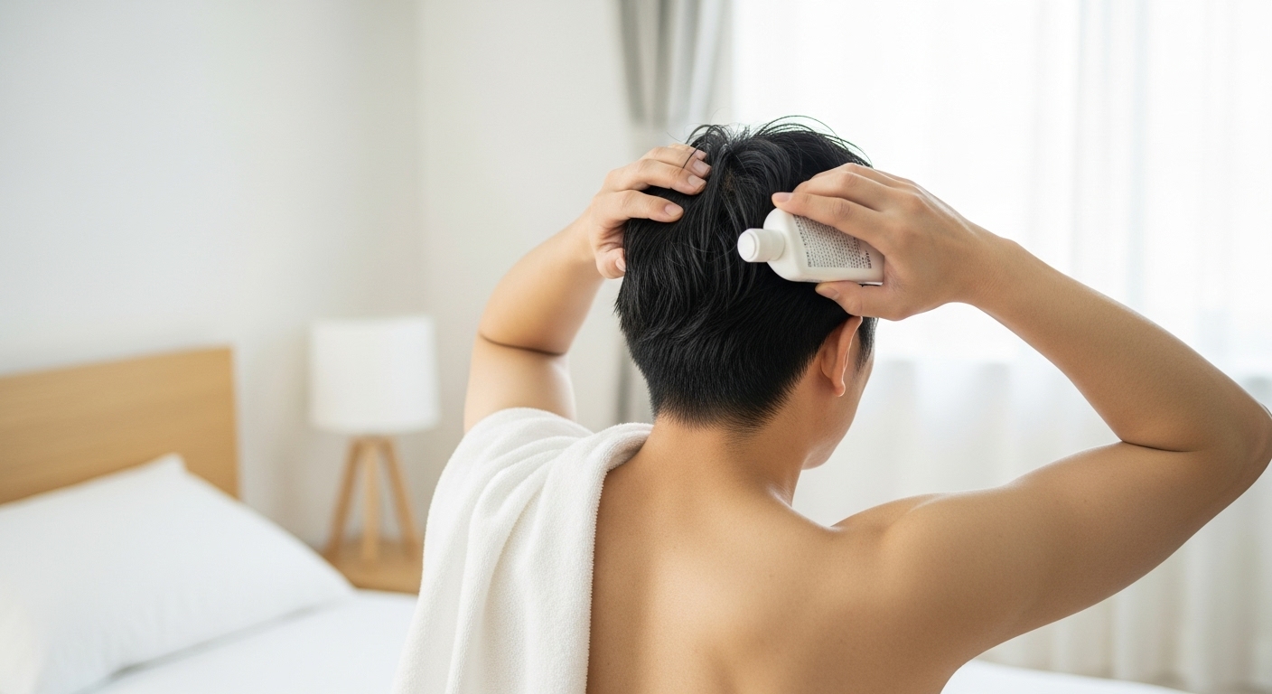 育毛剤はどこに塗る?生え際の塗り方と狙い方のコツ【初心者】 25 生え際の塗り方と狙い方のコツ:ムラを減らす手順