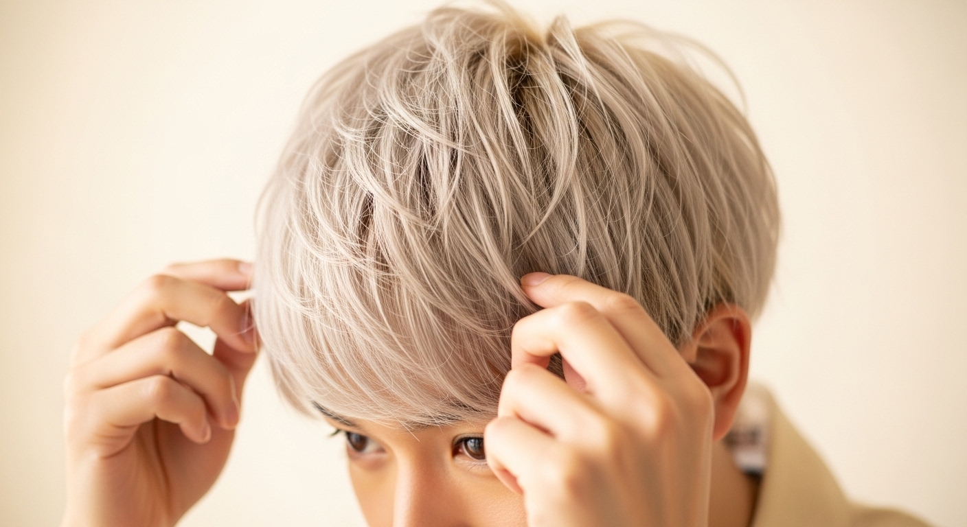 分け目を守る固定術：ワックスとスプレーの使い方