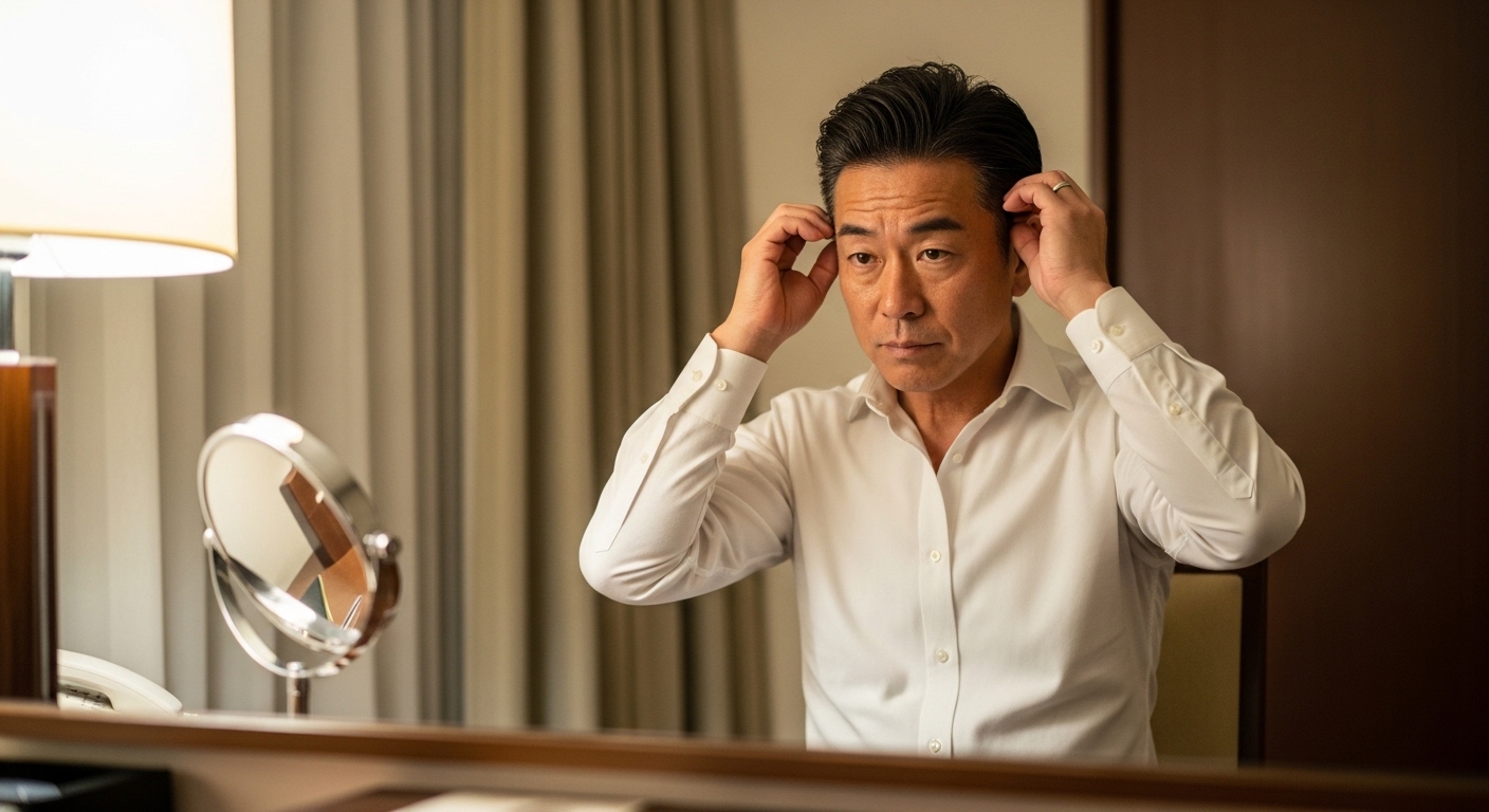 自撮りの撮り方で不安を減らす：つむじを正しく写す手順