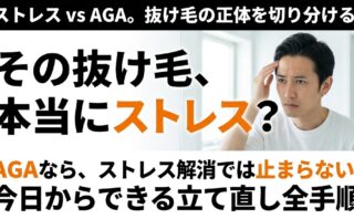 ストレスで抜け毛が増えた？AGAと見分ける4つのチェックと立て直し手順