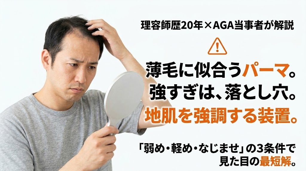 薄毛に似合うパーマは「弱め×軽め×なじませ」｜30代理容師の正解と落とし穴