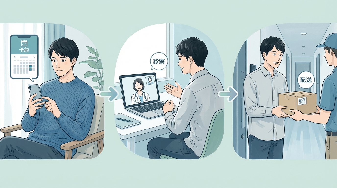 クリニックフォアのAGA治療はどう?特徴・料金・口コミを整理 7 Man booking online consultation fa051fb4b4