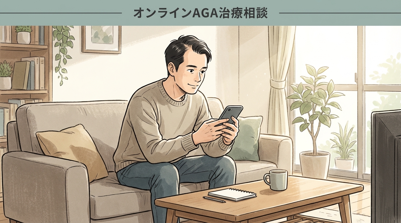 レバクリのAGA治療はどう?特徴・料金・口コミを整理 6 Man considering online consultation 5bdf15042e